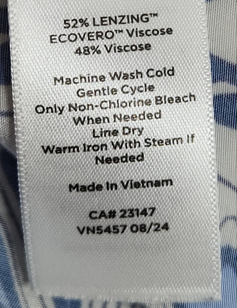 TALBOTS Plus Beautiful Blue/White Top - Picture 8 of 9